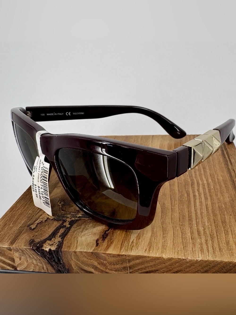 VALENTINO Studded V691S 5319 642 135 Sunglasses Maroon/purple